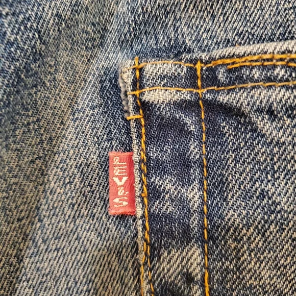 Levi's Big E Cropped Cuffed Selvedge Jean's Size 30x25.5 RARE